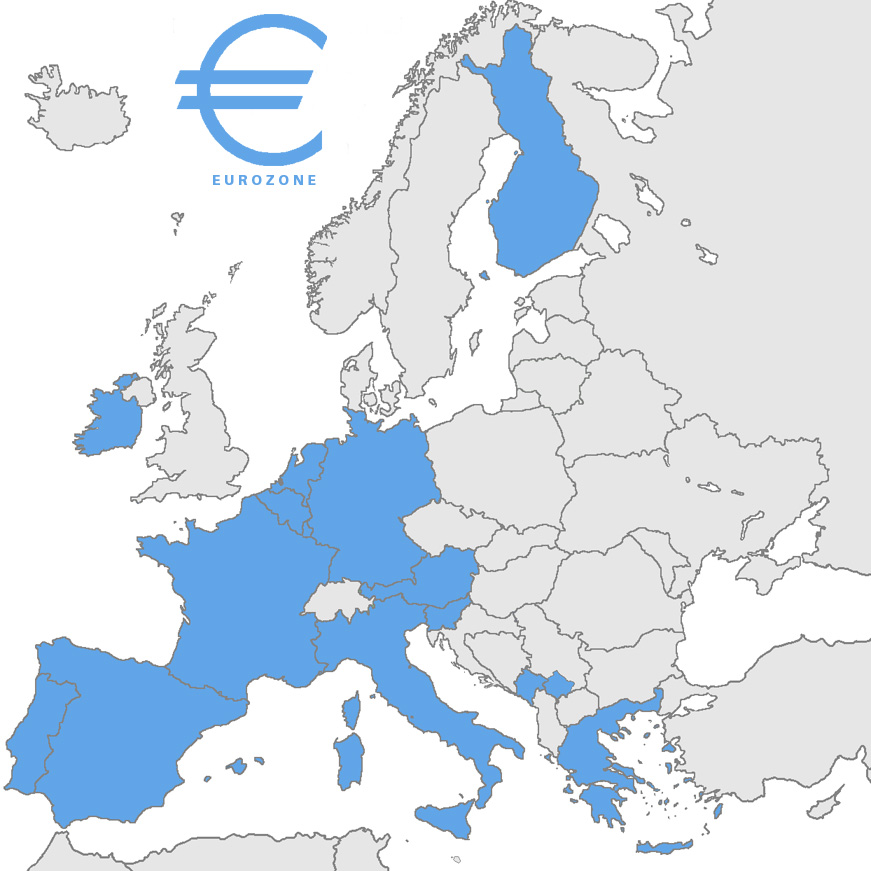 Schweiz von Euro Ländern umgeben